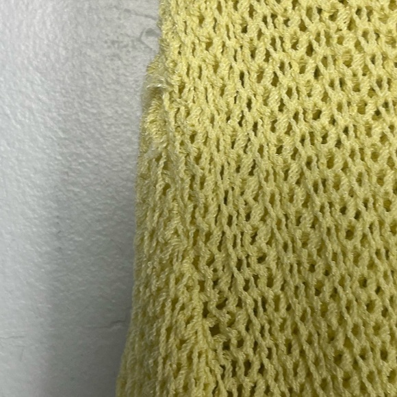 Y2K St. John Sport Pastel butter Yellow Knit Zip Up Jacket Size L - Picture 2 of 8